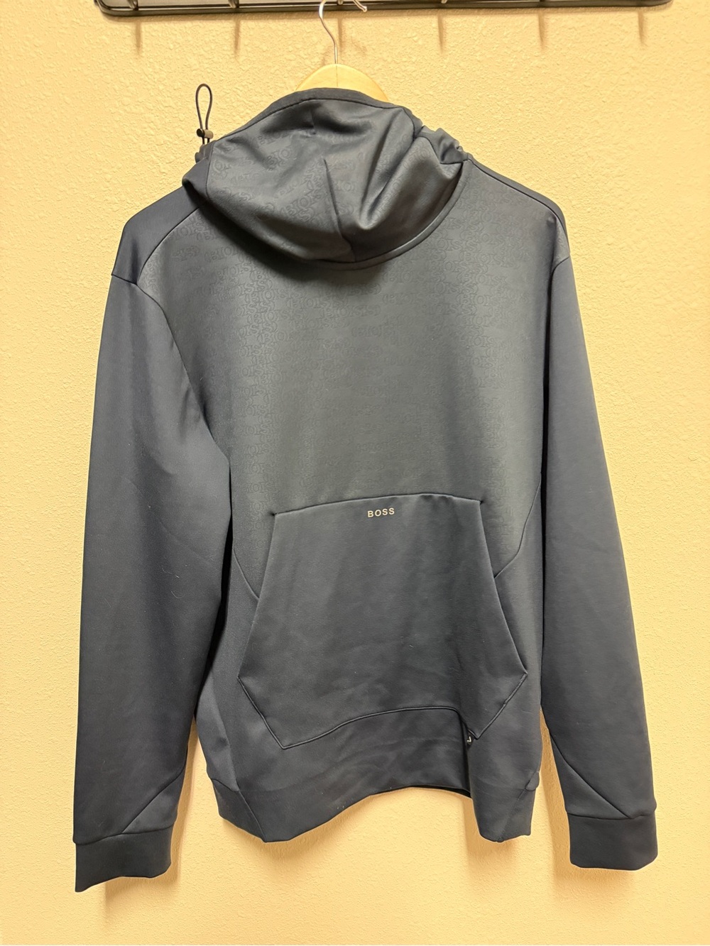 BOSS Hugo Boss Men’s Stretch Performance Logo Hoodie Navy L